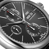 IWC Portofino Chronograph Black Dial Black Leather Strap Watch for Men - IW391029 Authentic Buy Shop Now