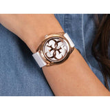 Guess G-Twist Gold Dial White Rubber Strap Watch for Women - W0911L7 Authentic Buy Shop Now