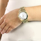 Marc Jacobs Rivera White Dial Gold Steel Strap Watch for Women - MBM3134 Authentic Buy Shop Now