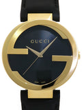Gucci Interlocking Special Edition Grammy Black Dial Black Leather Strap Watch For Men - YA133208 Authentic Buy Shop Now