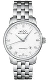 Mido Baroncelli III Automatic White Dial Silver Steel Strap Watch For Women - M7600.4.26.1 Authentic Buy Shop Now