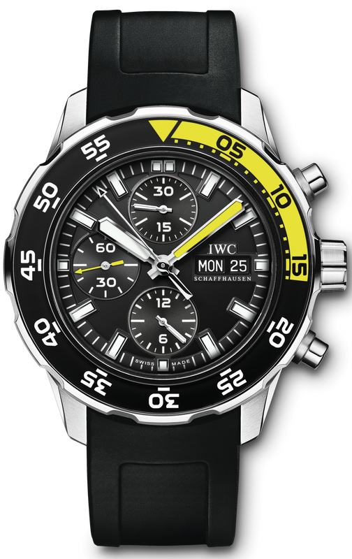 IWC Aquatimer Automatic Chronograph Black Dial Black Rubber Strap Watch for Men - IW376709 Authentic Buy Shop Now