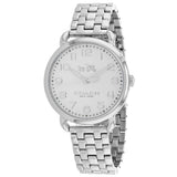 Coach Delancey Classic White Dial Silver Steel Strap Watch for Women - 14502260 Authentic Buy Shop Now