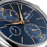 IWC Portofino Chronograph Blue Dial Black Leather Strap Watch for Men - IW391036 Authentic Buy Shop Now