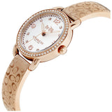 Coach Delancey Silver Dial Rose Gold Steel Strap Watch for Women - 14502355 Authentic Buy Shop Now