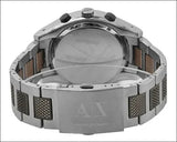 Armani Exchange Chronograph Black Dial Silver Steel Strap Watch For Men - AX1093 Authentic Buy Shop Now