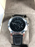 Burberry The City Chronograph Black Dial Black Leather Strap Watch for Men - BU9356 Authentic Buy Shop Now
