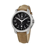 Maserati Successo Black Dial Beige Leather Strap Watch For Men - R8851121004 Authentic Buy Shop Now