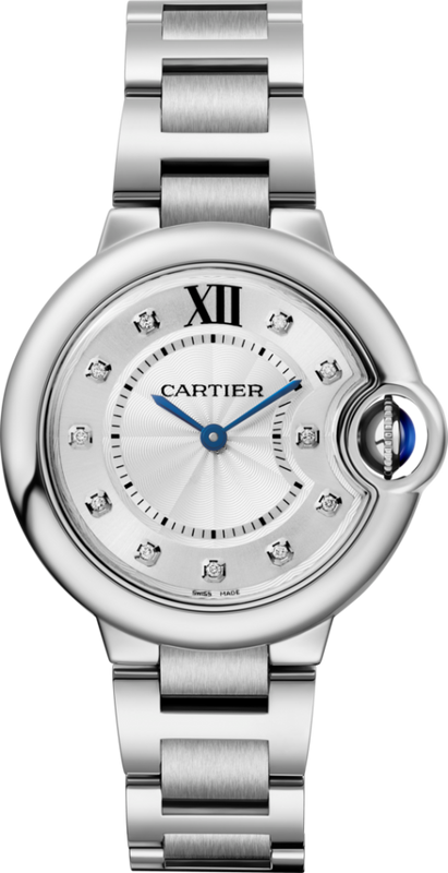 Cartier Ballon Bleu De Cartier Diamonds Silver Dial Silver Steel Strap Watch for Women - W4BB0022 Authentic Buy Shop Now