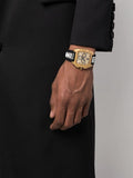 Versace Dominus Chronograph Gold Dial Black Silicone Strap Watch For Men - VE6H00223 Authentic Buy Shop Now