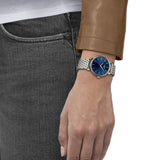 Emporio Armani Kappa Quartz Blue Dial Silver Steel Strap Watch For Men - AR80010 Authentic Buy Shop Now