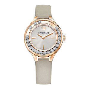 Swarovski Lovely Crystals Mini Grey Dial Grey Leather Strap Watch for Women - 5261481 Authentic Buy Shop Now