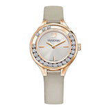 Swarovski Lovely Crystals Mini Grey Dial Grey Leather Strap Watch for Women - 5261481 Authentic Buy Shop Now