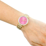 Michael Kors Darci Pink Dial Gold Steel Strap Watch for Women - MK3444 Authentic Buy Shop Now