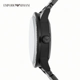Emporio Armani Meccanico Automatic Black Dial Black Steel Strap Watch For Men - AR60054 Authentic Buy Shop Now