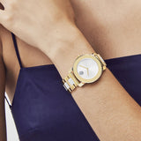 Movado Bold Gold Dial Yellow Gold Steel Strap Watch for Women - 3600104 Authentic Buy Shop Now