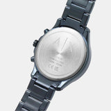 Armani Exchange Hampton Chronograph Blue Dial Blue Steel Strap Watch For Men - AX2430 Authentic Buy Shop Now