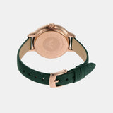 Emporio Armani Pro Planet Analog Silver Dial Green Leather Strap Watch For Women - AR11517 Authentic Buy Shop Now