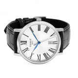 Tissot Carson Premium Silver Dial Black Leather Strap Watch For Men - T122.410.16.033.00 Authentic Buy Shop Now