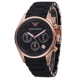 Emporio Armani Sportivo Black Dial Black Steel Strap Watch For Women - AR5906 Authentic Buy Shop Now