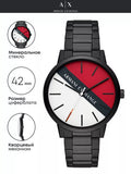 Armani Exchange Cayde Multicolor Dial Black Steel Strap Watch For Men - AX2725 Authentic Buy Shop Now