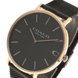 Coach Charles Black Ion Dial Black Mesh Bracelet Watch for Men - 14602470 Authentic Buy Shop Now