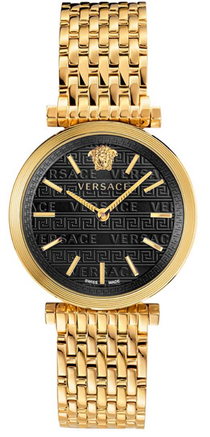 Versace V-Twist Black Dial Gold Mesh Bracelet Watch for Women - VELS00819 Authentic Buy Shop Now