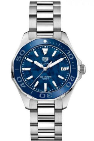 Tag Heuer Aquaracer Blue Dial Silver Steel Strap Watch for Women - WAY131S.BA0748 Authentic Buy Shop Now