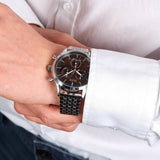 Hugo Boss Companion Black Dial Silver Steel Strap Watch for Men - 1513652 Authentic Buy Shop Now