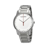Calvin Klein City Quartz White Dial Silver Steel Strap Watch for Men - K2G2G1Z6 Authentic Buy Shop Now