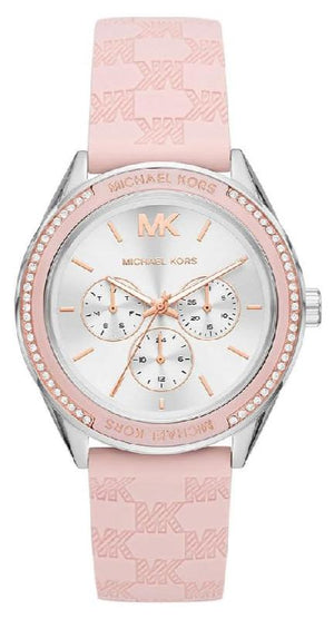 Michael Kors Jessa Quartz Silver Dial Pink Silicone Strap Watch For Women - MK7268 Authentic Buy Shop Now