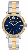 Michael Kors Analog Blue Dial Two Tone Steel Strap Watch for Women - MKO1049 Authentic Buy Shop Now