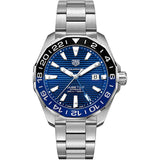Tag Heuer Aquaracer GMT Calibre 6 Automatic Blue Dial Silver Steel Strap Watch for Men - WAY201T.BA0927 Authentic Buy Shop Now