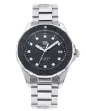 Tag Heuer Aquaracer Quartz Black Dial Silver Steel Strap Watch for Women - WAY131M.BA0748 Authentic Buy Shop Now