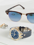 Maurice Lacroix Aikon Blue Dial Blue Leather Strap Watch for Men - AI1008-PVY11-432-1 Authentic Buy Shop Now