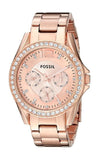 Fossil Riley Multifunction Rose Gold Dial Rose Gold Steel Strap Watch for Women - ES2811 Authentic Buy Shop Now