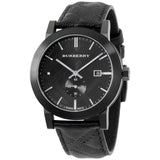 Burberry The City Black Dial Black Leather Strap Watch for Men - BU9906 Authentic Buy Shop Now