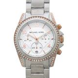 Michael Kors Blair Chronograph Silver Dial Silver Steel Strap Watch for Women - MK5459 Authentic Buy Shop Now