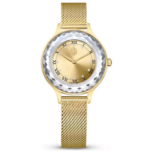 Swarovski Octea Nova Analog Gold Dial Gold Mesh Strap Watch for Women - 5649993 Authentic Buy Shop Now