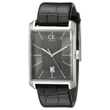 Calvin Klein Window Black Dial Black Leather Strap Watch for Men - K2M21107 Authentic Buy Shop Now