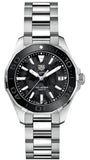 Tag Heuer Aquaracer Quartz Black Dial Silver Steel Strap Watch for Women - WAY131K.BA0748 Authentic Buy Shop Now