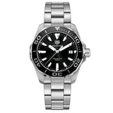 Tag Heuer Aquaracer Black Dial Silver Steel Strap Watch for Men - WAY111A.BA0928 Authentic Buy Shop Now
