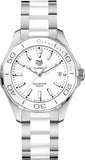 Tag Heuer Aquaracer Quartz White Dial Two Tone Steel Strap Watch Women - WAY131B.BA0914 Authentic Buy Shop Now