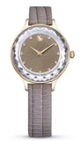 Swarovski Octea Nova Beige Dial Grey Leather Strap Watch for Women - 5649999 Authentic Buy Shop Now