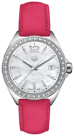 Tag Heuer Formula 1 Quartz Mother of Pearl Dial Pink Leather Strap Watch for Women - WBJ131A.FC8252 Authentic Buy Shop Now