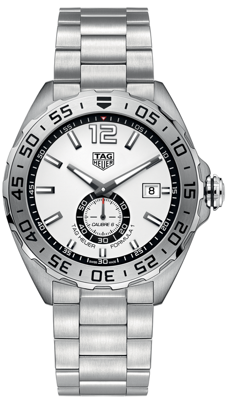 Tag Heuer Formula 1 Calibre 6 Automatic White Dial Silver Steel Strap Watch for Men - WAZ2013.BA0842 Authentic Buy Shop Now