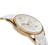 Emporio Armani Sportivo White Dial White Rubber Strap Watch For Men - AR5919 Authentic Buy Shop Now