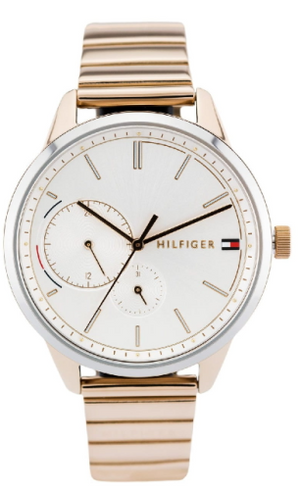 Tommy Hilfiger Brooke Silver Dial Rose Gold Steel Strap Watch for Women - 1782021 Authentic Buy Shop Now