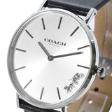 Coach Perry White Dial Black Leather Strap Watch for Women - 14503115 Authentic Buy Shop Now