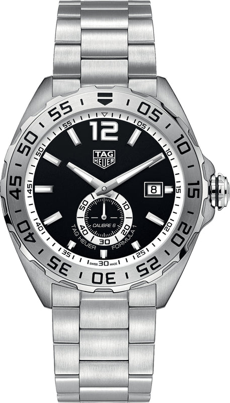 Tag Heuer Formula 1 Automatic Black Dial Silver Steel Strap Watch for Men - WAZ2012.BA0842 Authentic Buy Shop Now